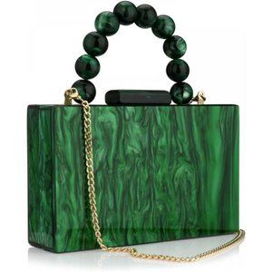 Acrylic Purses Evening Clutch Bag Marbling Handbags for Women Cross Body Bag